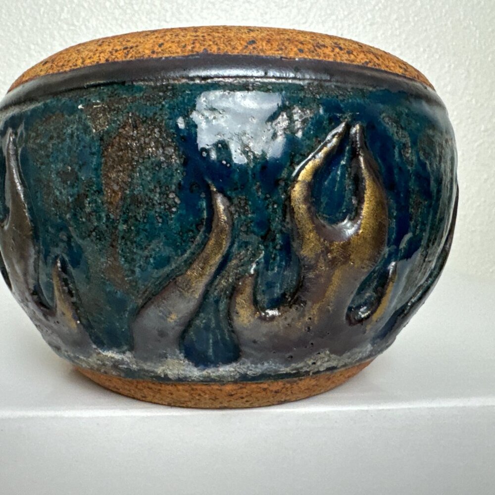 Studio Pottery Round Planter Flower Pot